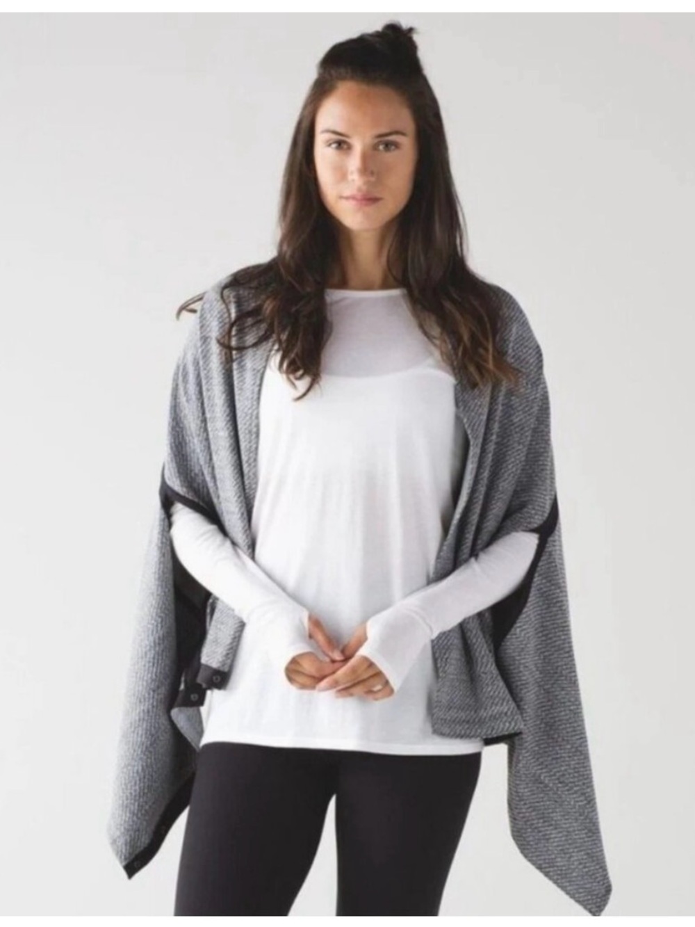 Lululemon Heathered Grey Vinyasa Scarf/wrap